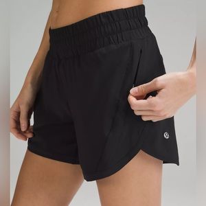 Lululemon Track That Mid-Rise Lined Short 5" Black Womens Size 14